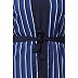 Layered striped abaya- Navy Blue Layered striped abaya- Navy Blue
